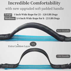 iYoShop durable bungee leash provides gentle give for smoother runs.