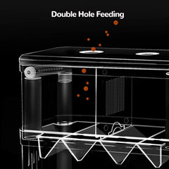 J-star clear acrylic isolation box close-up for easy observation