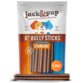 Jack&Pup 6inch bully-stick-pack-7 provides long-lasting chew for dogs.
