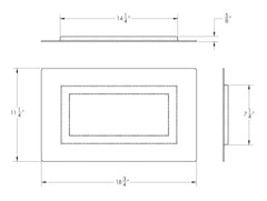 Jackel crawl space vent cover side view demonstrates secure paintable installation.