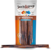 JackPup 12in thick bully sticks pack viewed for large dogs—long-lasting chew