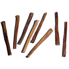 Close-up of Jack&Pup bully stick texture showing natural beef flavor