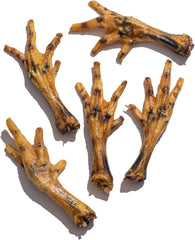 Jack&Pup dried chicken feet treats bag-closeup highlights crunchy texture for chews