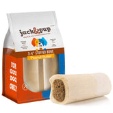 Jack&Pup filled dog bone peanut butter flavor, long-lasting chew for dogs.