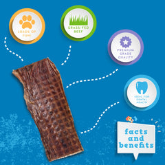 Jack&Pup gullet beef jerky 6-inch stick ideal for extended chewing