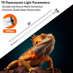 Jaenmsa wide-coverage UVB light 22in mimics natural sunlight for even exposure.