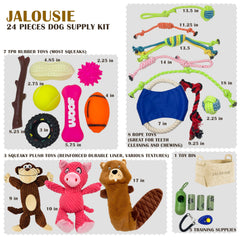 Jalousie dog squeaky toys bulk basket image for variety and play