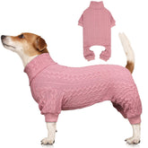 Jamktepat dog sweater turtleneck pink neck view enhances everyday warmth during walks