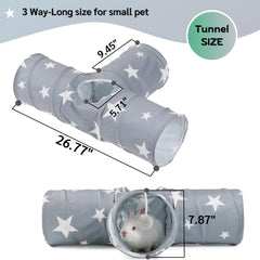 JanYoo Guinea Pig Tunnel Folded Storage demonstrates portability and easy setup.