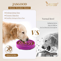 Bebedero lento JASGOOD para perros grandes, ideal para evitar atragantamientos