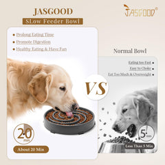 JASGOOD diseño espiral para alimentación lenta fomenta juego saludable al comer.