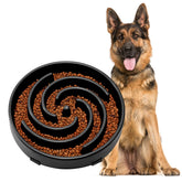 JASGOOD slow feeder bowl with spiral maze slows eating for mindful meals.