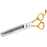 JASON chunkers 7.5 inch blades close-up for smooth, natural finish in dog and cat grooming