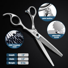 JASON 7.5-inch pet grooming scissors ideal for heavy coat thinning