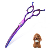 Jason curved chunkers shears 7.5 inch blade close-up for precise grooming.