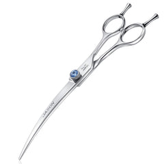 JASON curved dog grooming scissors 7inch for precise curved cuts during grooming.
