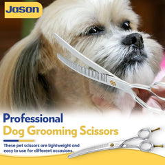 JASON dog thinners 40 teeth blade for even, controlled thinning on varied coats