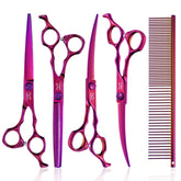 JASON Purple 7 inch up-curved scissors deliver precise trimming for sensitive areas.
