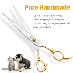 JASON right-handed grooming shears showing ergonomic handle for comfort