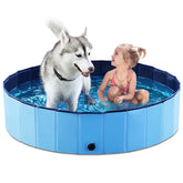 Jasonwell foldable dog pool setup shows quick, portable outdoor cooling.