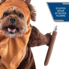 Jazwares Endor Ewok Pet Costume back view features attached arms and warmth