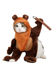 Jazwares Endor Ewok Pet Costume side view highlights plush softness for everyday wear