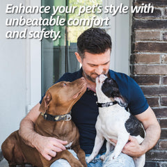 JC HOUSE adjustable collar showing neck range 12-20 inches for precise, secure wear