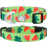 JC HOUSE Watermelon collar side view emphasizes breathable padding for everyday comfort during walks.