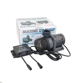 Jebao DCP-20000 pump front view showcasing compact design and strong flow