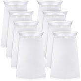 Jecery 8-pcs filter socks with ring for reliable aquarium debris filtration in saltwater or freshwater tanks.
