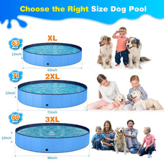 Jecoo dog pool non-slip material keeps pets safe during splashes.