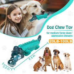 Jeefome alligator dog toy with teeth ridges for textured chewing.
