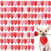 Jeere Valentines Day dog bandana heart pattern 1 adds festive charm for pet photos and parties.