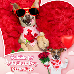 Jeere Valentines Day dog bandana heart pattern 2 enhances cute styling for events.
