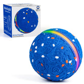 JEISOTHB interactive dog ball blue in assembly shows durable E-TPU design for outdoor play