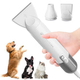 Jellyfish dog hair dryer front view highlights compact design for easy home grooming.