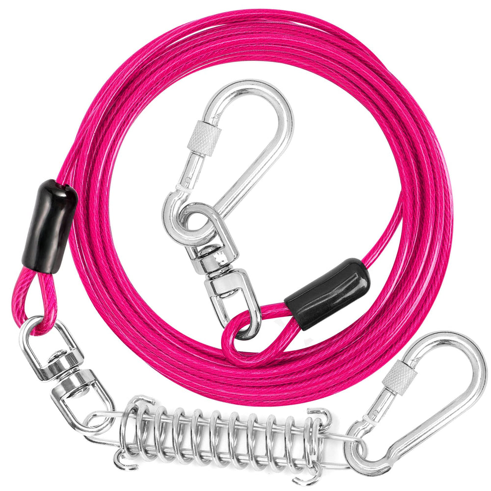 Jenico cable para perros 10 pies con mosquetón giratorio para paseos sin enredos
