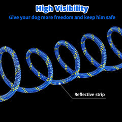 Jenico dog tie-out cable 100ft blue extends play space while keeping control