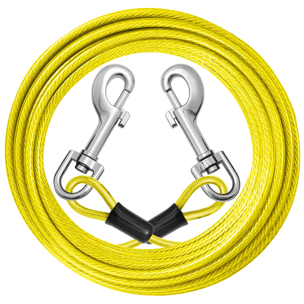 jenico dog tie out cable 25ft shows sturdy 5mm steel core for durable outdoor use