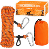 Jenico dog tie-out cable 50ft overhead system enhances long-range outdoor exploration safety.