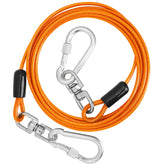 Jenico dog tie out cable with heavy-duty carabiner for secure containment.