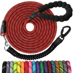 Jenico long dog leash 15ft heavy duty rope for outdoor walks with reliable control