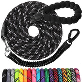 Jenico long dog leash 60 ft with 360° swivel hook for tangle-free control