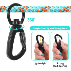 Jenico night-visibility glow rope enhances nighttime visibility for walks.