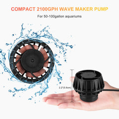 JEREPET wave maker noise-free operation under 25dB for peaceful tanks.