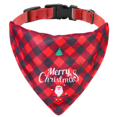 Jestrem Christmas dog bandana with quick-release buckle for safe, easy wear.