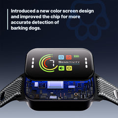 JEUJE Bark Collar close-up shows dual-button control for quick adjustments.