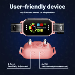 JEUJE dog bark collar 5-level sound shows adjustable training for diverse dogs.