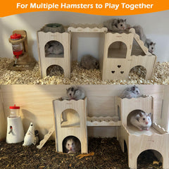 Jevnd gerbil habitat house demonstrates smooth polished wood and safe chewable surfaces