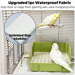 Jevnd safe chewproof plastic keeps birds safe while playful bathing sessions last.